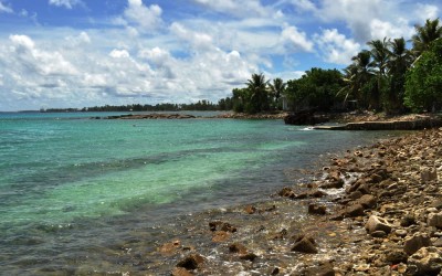 Lagoon side of Fongafale Island, Funafuti Atoll, Tuvalu