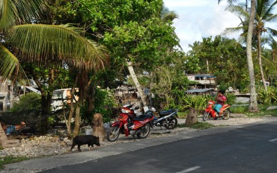 The streets of Funafuti, Tuvalu
