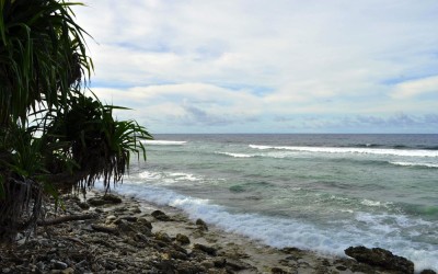 Pacific Ocean side of Fongafale Island, near the port, Funafuti Atoll, Tuvalu