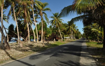 The streets of Funafuti, Tuvalu