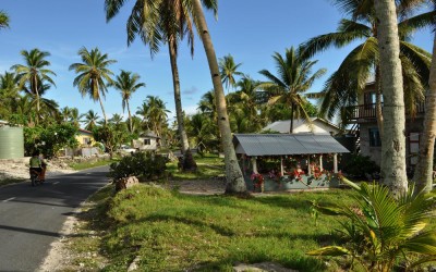Grave outside a house, Funafuti Atoll, Tuvalu