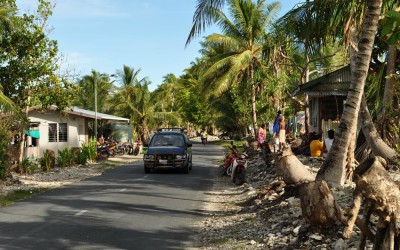 The streets of Funafuti, Tuvalu