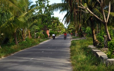 The streets of Funafuti, Tuvalu