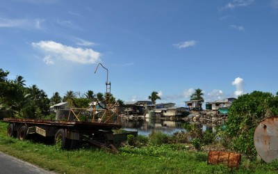 Borrow pits, Funafuti Atoll, Tuvalu. (Earth was 'borrowed' during WW2 times for landfill to build the runway.)