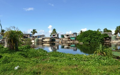 Borrow pits, Funafuti Atoll, Tuvalu. (Earth was 'borrowed' during WW2 times for landfill to build the runway.)