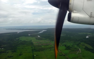 Taking off from Suva en route to Funafuti Atoll