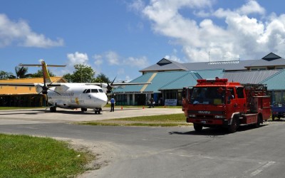 Air Pacific ATR42 at Funafuti International Airport