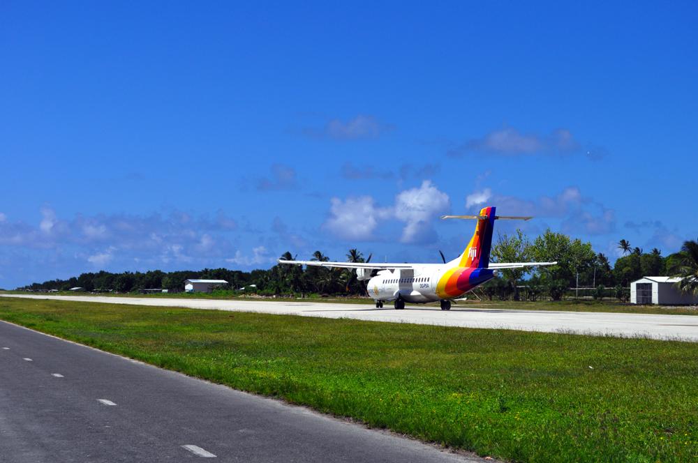 Departing ATR42, Funafuti Airport