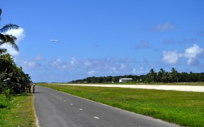 Departing ATR42, Funafuti Airport