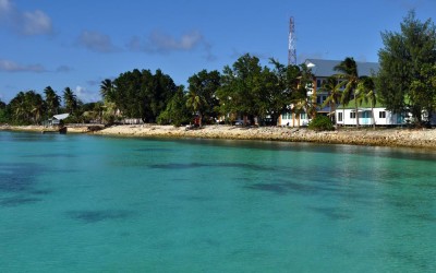 Funafuti Lagoon at downtown Vaiaku, Tuvalu