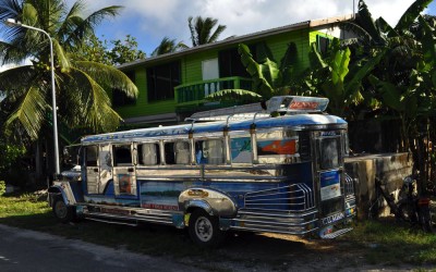 Escaped jeepney, parked somewhere in Vaiaku, Funafuti Atoll, Tuvalu