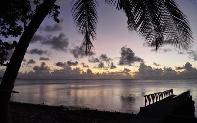 Sunset over Funafuti Lagoon, Tuvalu