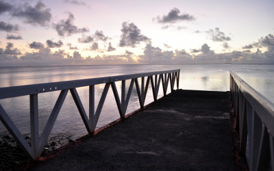 Sunset over Funafuti Lagoon, Tuvalu