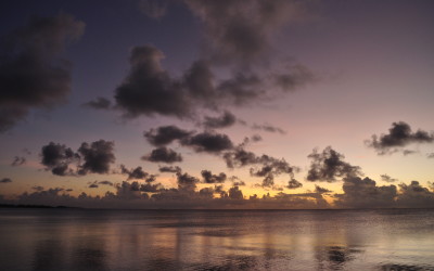 Sunset over Funafuti Lagoon, Tuvalu