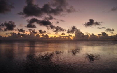 Sunset over Funafuti Lagoon, Tuvalu