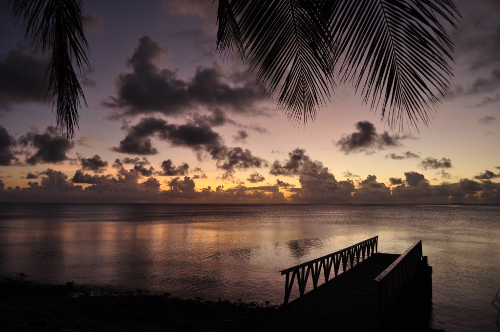 Sunset over Funafuti Lagoon, Tuvalu