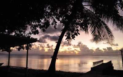 Sunset over Funafuti Lagoon, Tuvalu