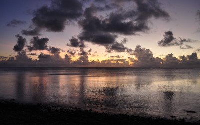 Sunset over Funafuti Lagoon, Tuvalu