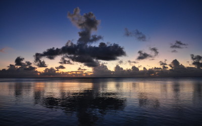Sunset over Funafuti Lagoon, Tuvalu
