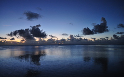 Twilight over Funafuti Lagoon, Tuvalu