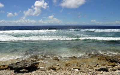 Pacific Ocean side of Fongafale Island, Funafuti Atoll, Tuvalu