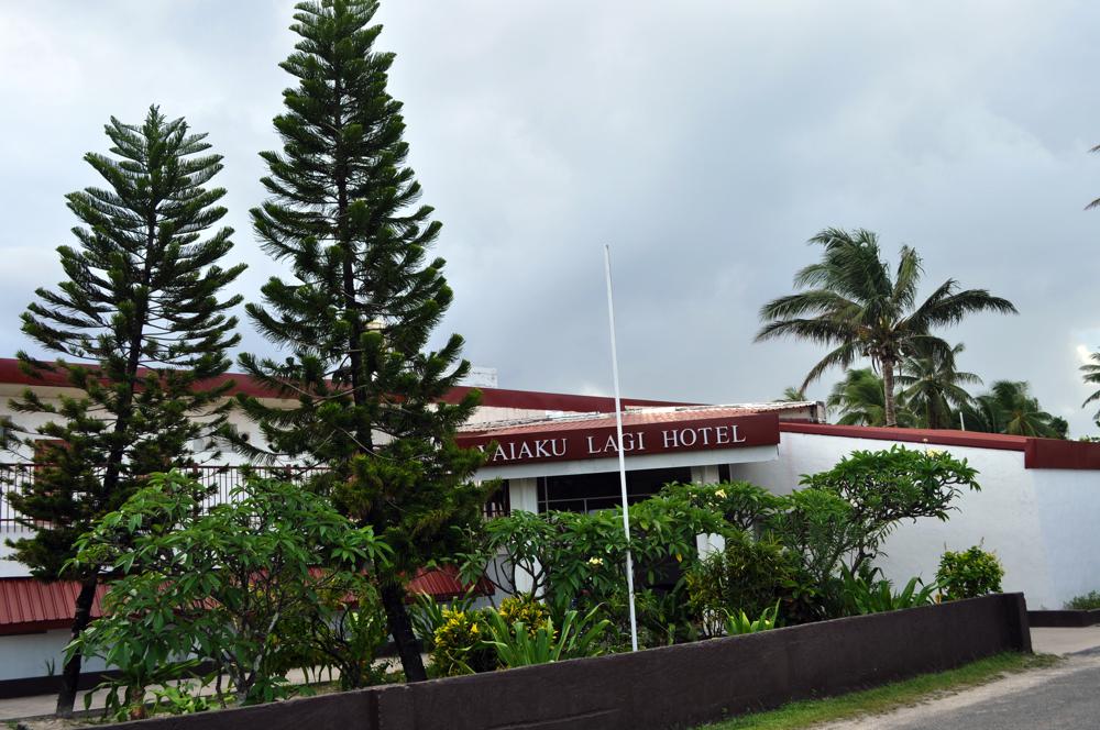 Front of the Vaiaku Lagi Hotel, Funafuti Atoll, Tuvalu