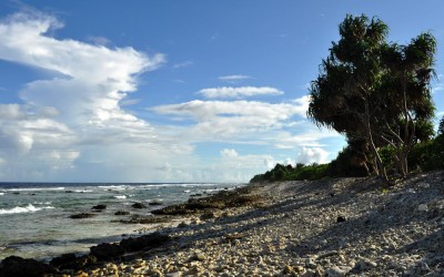 Pacific Ocean side of Fongafale Island, Funafuti Atoll, Tuvalu