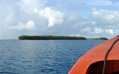 On a boat out on Funafuti Lagoon, Tuvalu