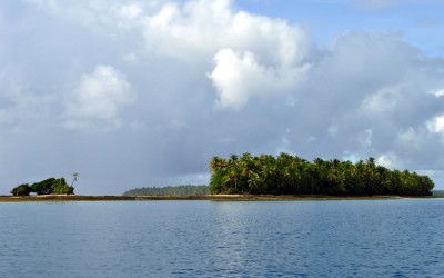 Approaching Funafala Island, Funafuti Atoll, Tuvalu