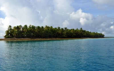 Approaching Funafala Island, Funafuti Atoll, Tuvalu