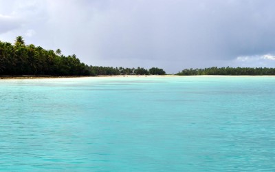 Approaching Funafala Island, Funafuti Atoll, Tuvalu