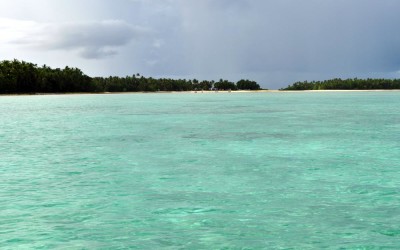 Approaching Funafala Island, Funafuti Atoll, Tuvalu