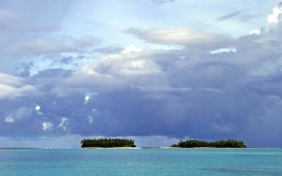 Near Funafula Island, Funafuti Atoll, Tuvalu - looking across towards the conservation area