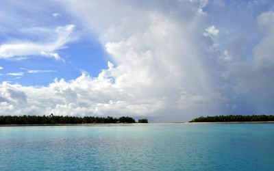 Near Funafula Island, Funafuti Atoll, Tuvalu - looking across towards the conservation area