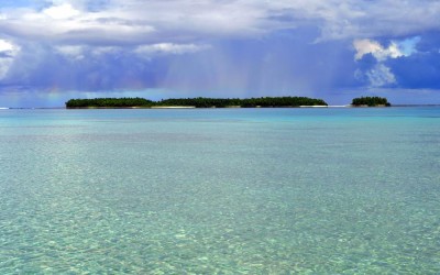 Approaching Funafala Island, Funafuti Atoll, Tuvalu