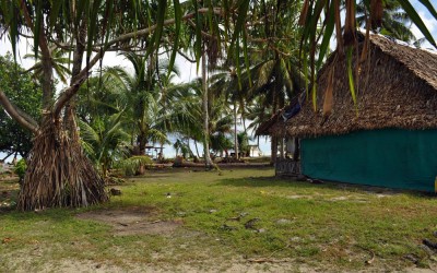 The village on Funafala Island, Funafuti Atoll, Tuvalu