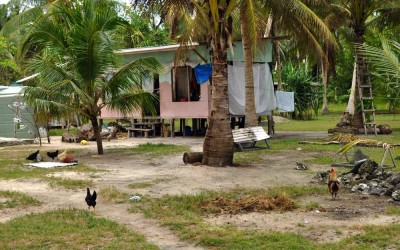 The village on Funafala Island, Funafuti Atoll, Tuvalu