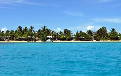 Returning to Fongafale Island, Funafuti Atoll, Tuvalu