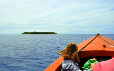 Approaching Tepuka Island, Funafuti Atoll, Tuvalu