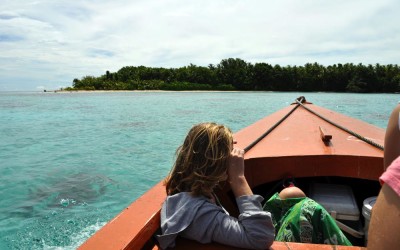 Approaching Tepuka Island, Funafuti Atoll, Tuvalu