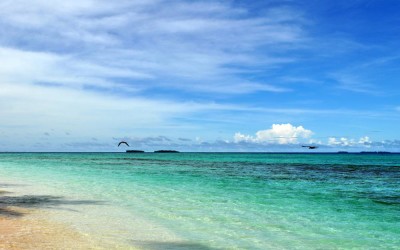 Looking across the lagoon from Tepuka Island, Funafuti Atoll, Tuvalu