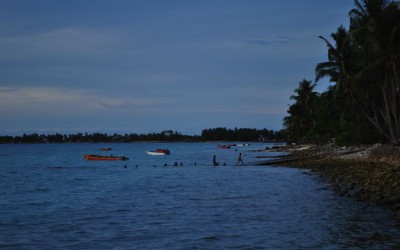Twilight over Funafuti Lagoon, Tuvalu