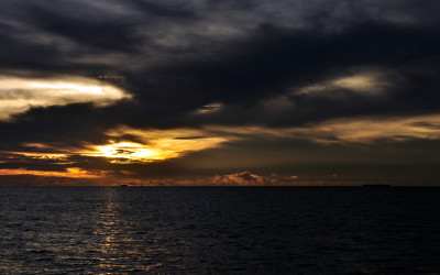 Sunset over Funafuti Lagoon, Tuvalu