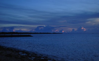Twilight over Funafuti Lagoon, Tuvalu
